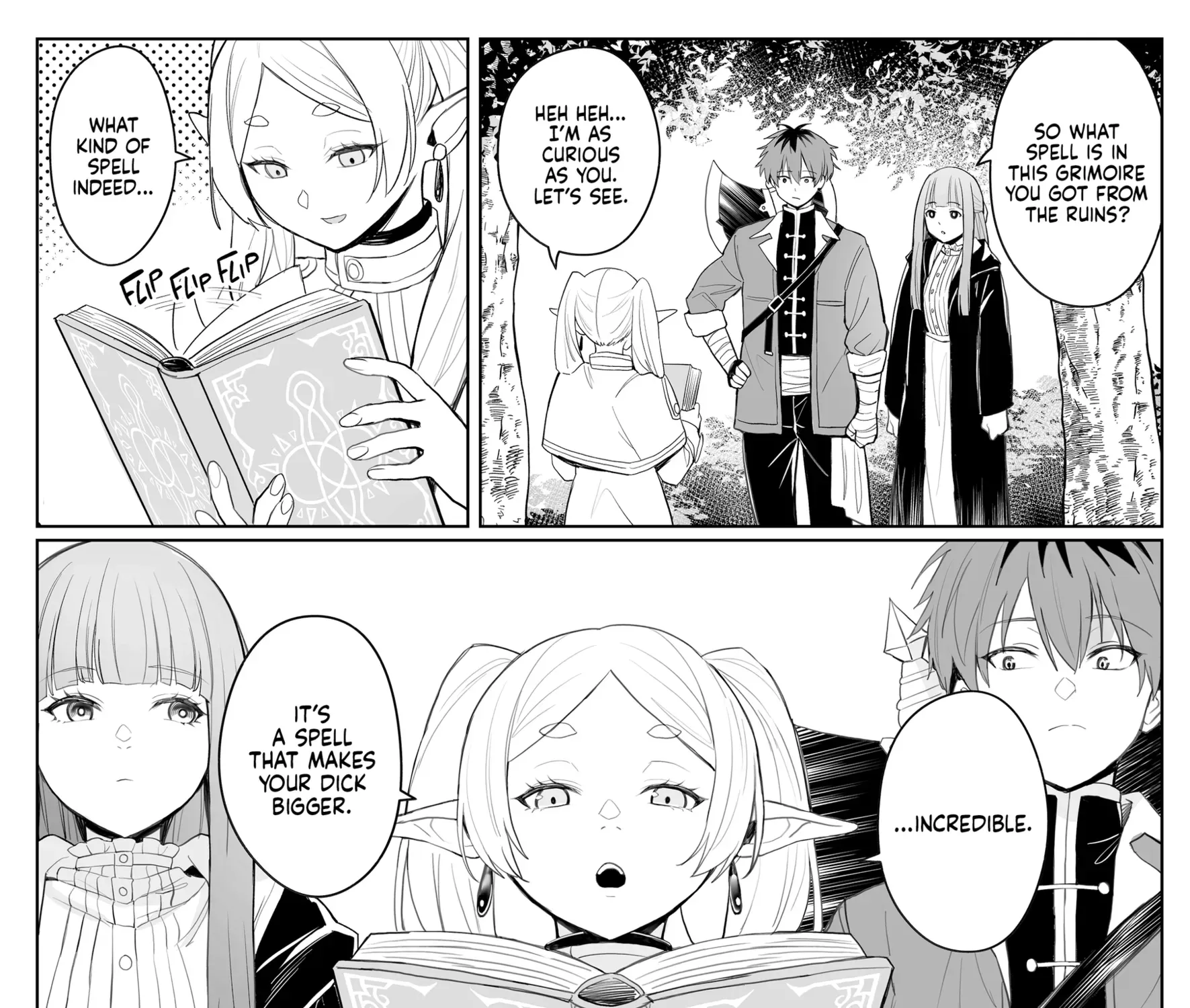 A Spell That Makes Your Dick Bigger (Frieren parody) - Chapter 1 - Page 1