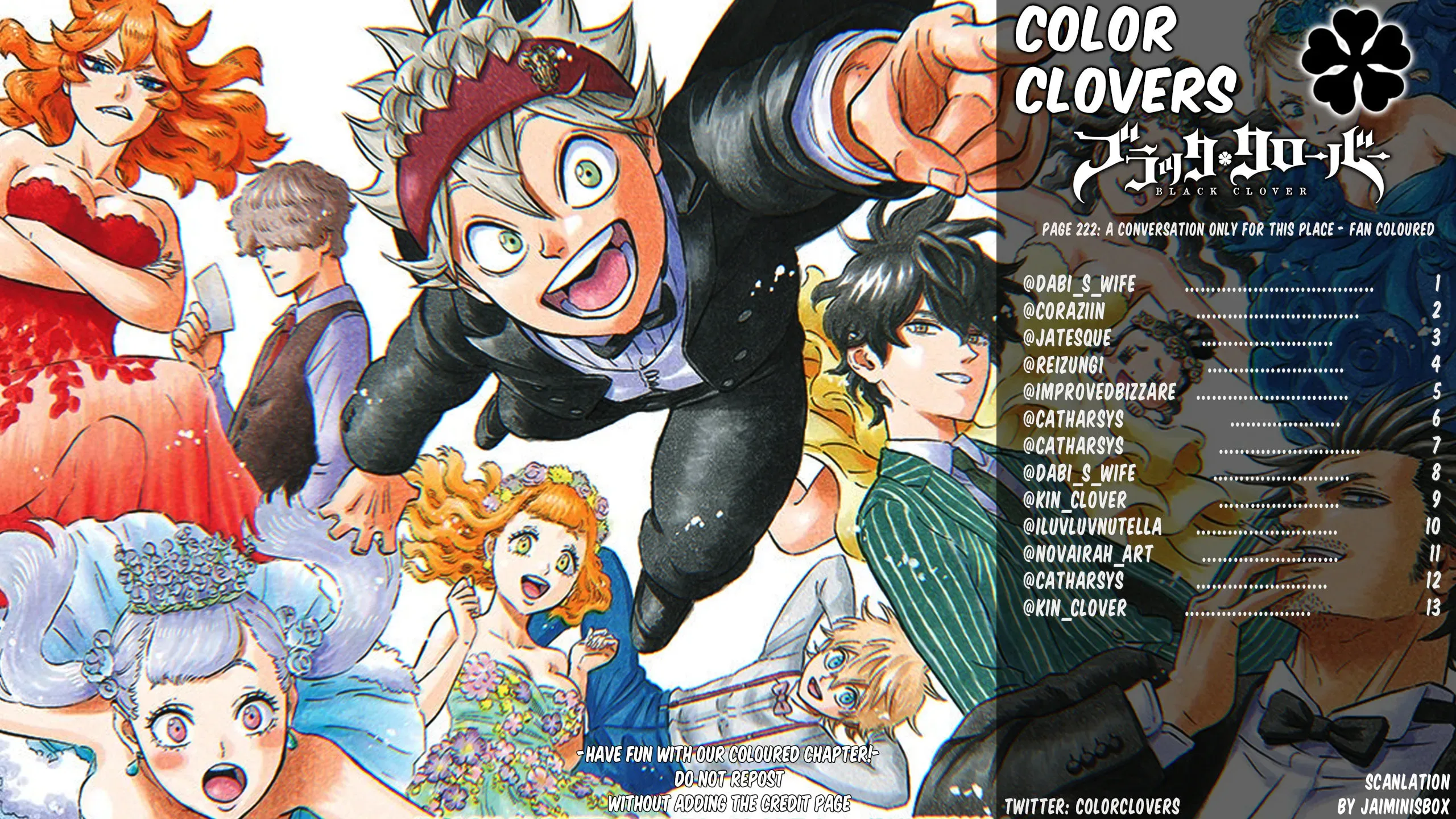 Black Clover (Fan Colored) (Colored) - Chapter 222 - Page 1