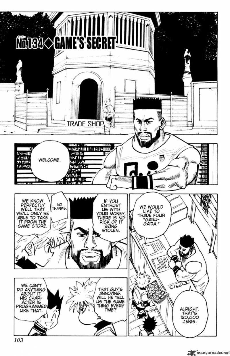 Hunter X Hunter - Chapter 134 : Game S Secret - Page 1