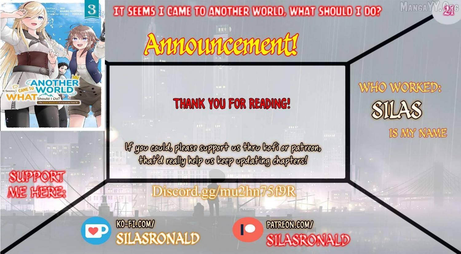 Isekai Ni Kita Mitai Dakedo Dousureba Yoi No Darou: Shachiku Se No My Pace Boukenki - Chapter 21 - Page 1