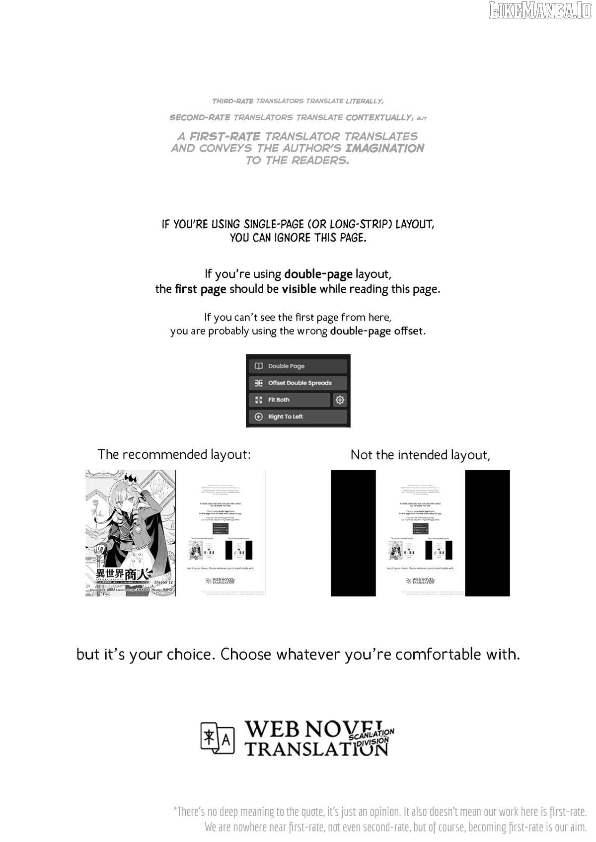 Isekai Shounin - Skill <Isekai Tokou> wo Kushi Shite, Yuuyuu Jiteki na Okanemochi Slow Life wo Okurimasu - Chapter 12 - Page 1