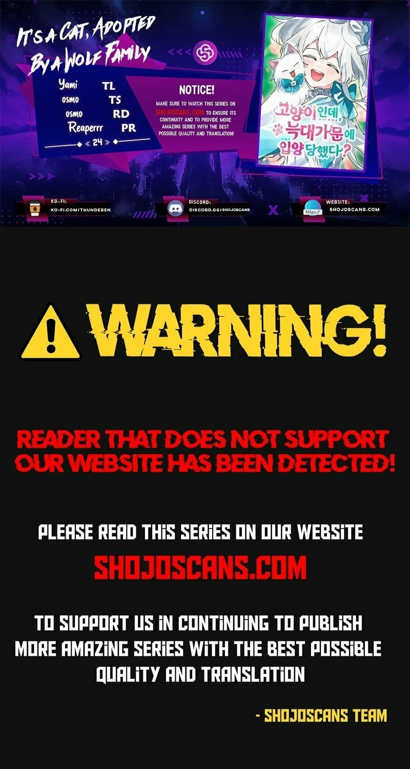 It's a Cat, Adopted by a Wolf Family? - Chapter 24 - Page 1