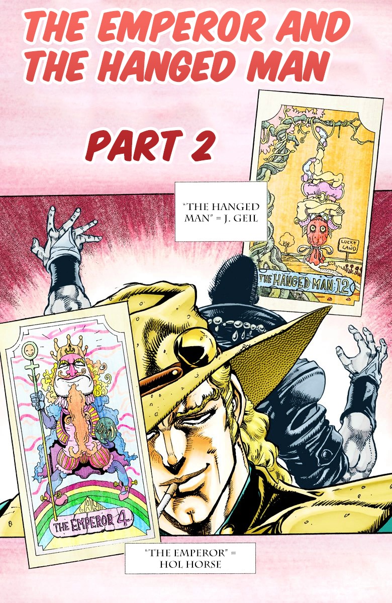 Jojo No Kimyou Na Bouken - Chapter 141 V2 : The Emperor And The Hanged Man Part 2 (Official Color Scans) - Page 1