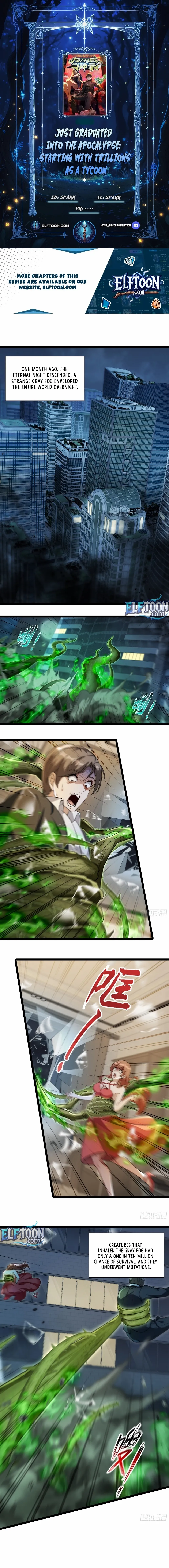 Just Graduated into the Apocalypse: Starting with Trillions as a Tycoon - Chapter 1 - Page 1