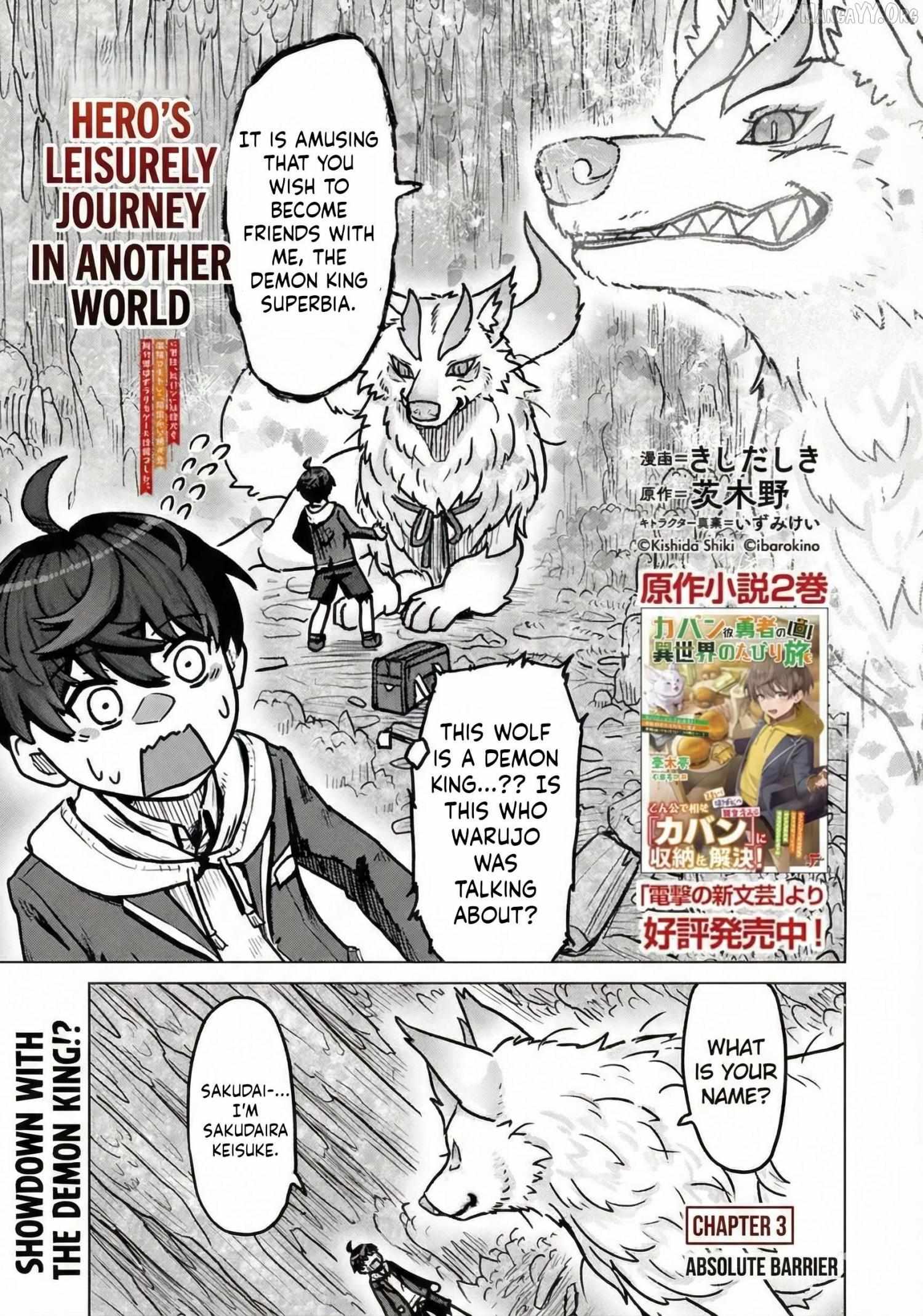 Kaban no Yuusha no Isekai Nonbiri Tabi ~Jitsuwa - Chapter 3 - Page 1