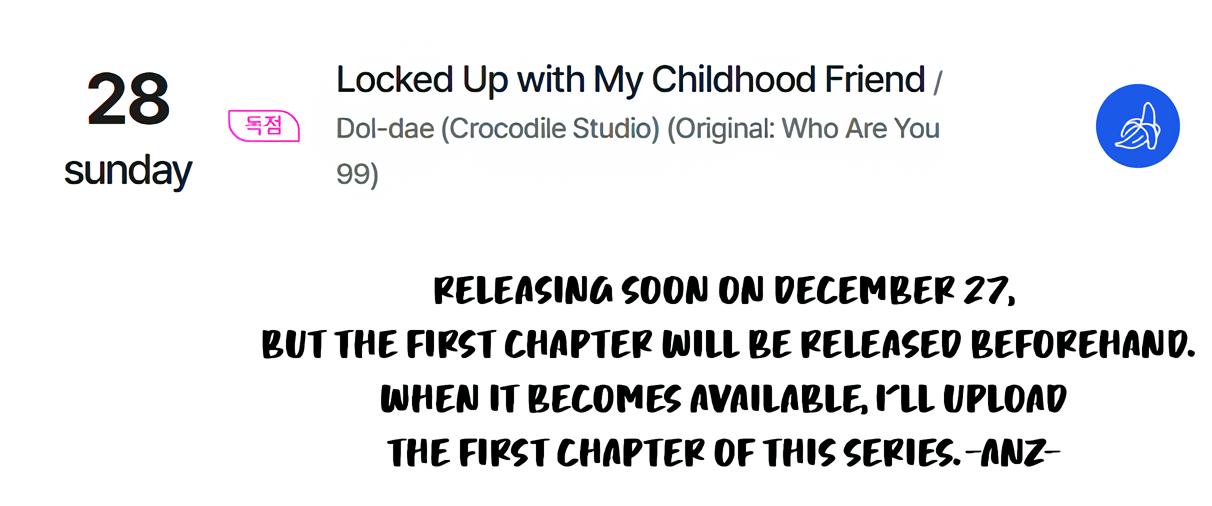 Locked up With My Childhood Friend - Notice. - Page 1