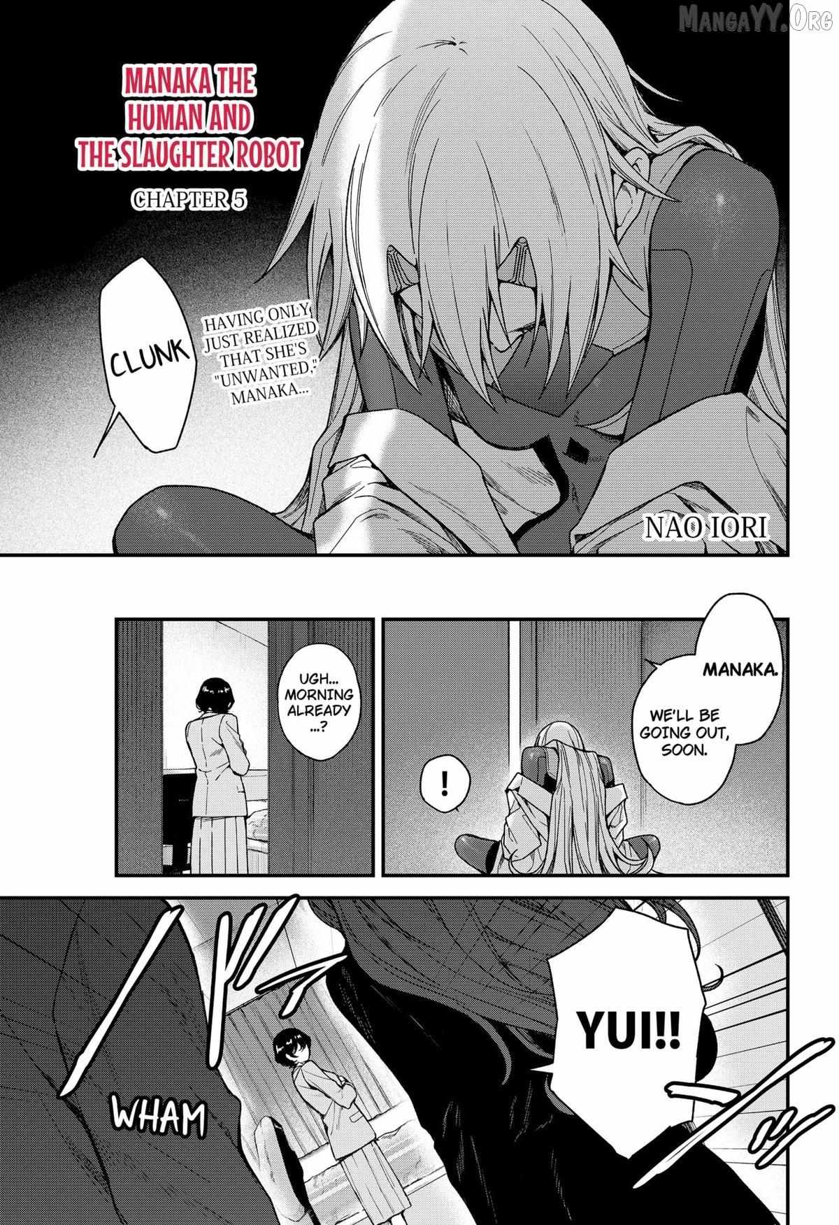 Manaka the Human and the Slaughter Robot - Chapter 5 - Page 1