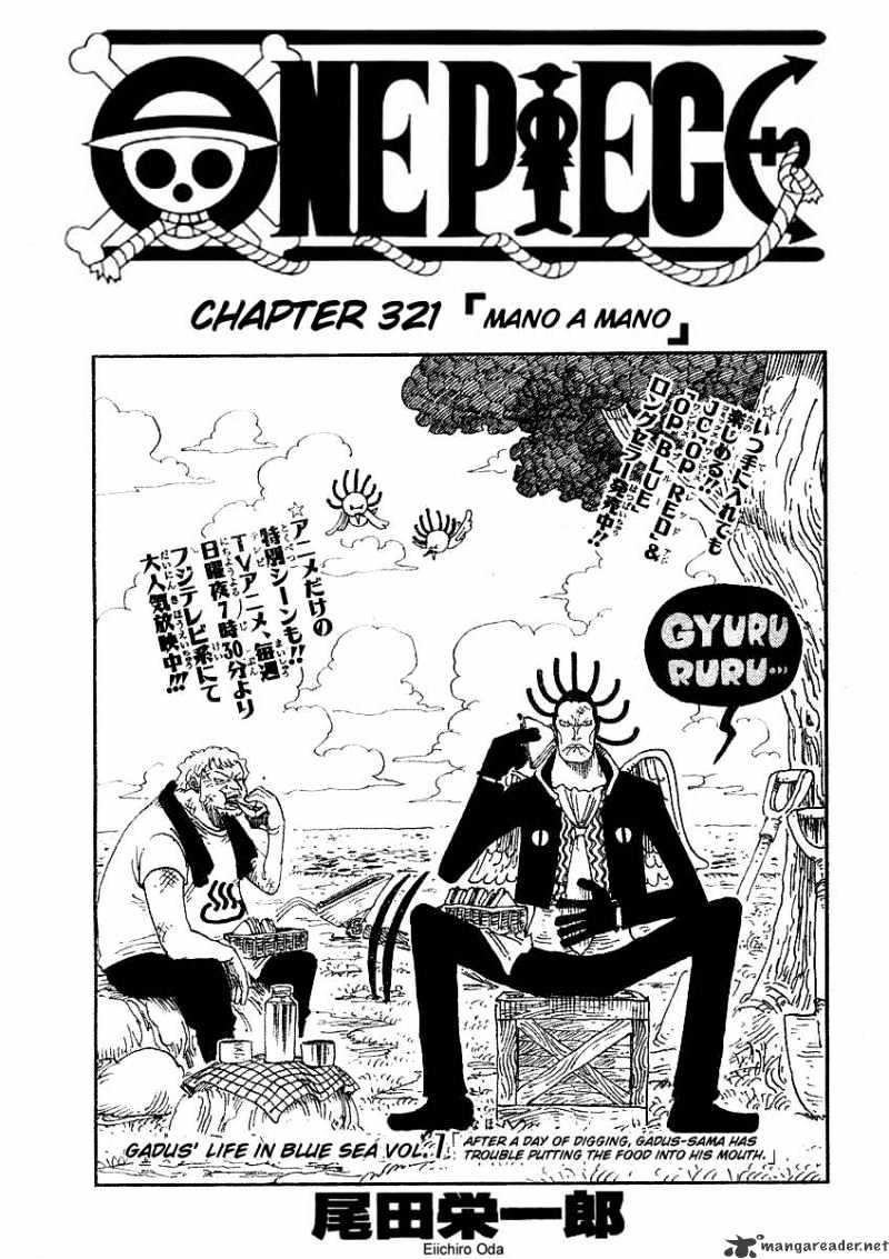 One Piece - Chapter 321 : Mano A Mano - Page 1