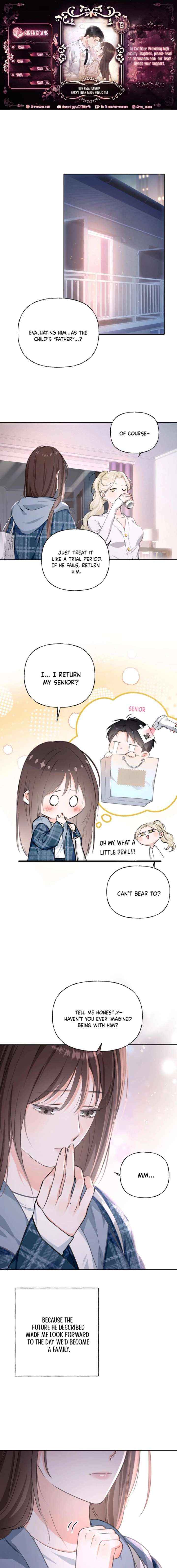 Our relationship hasn’t been made public yet - Chapter 13 - Page 1