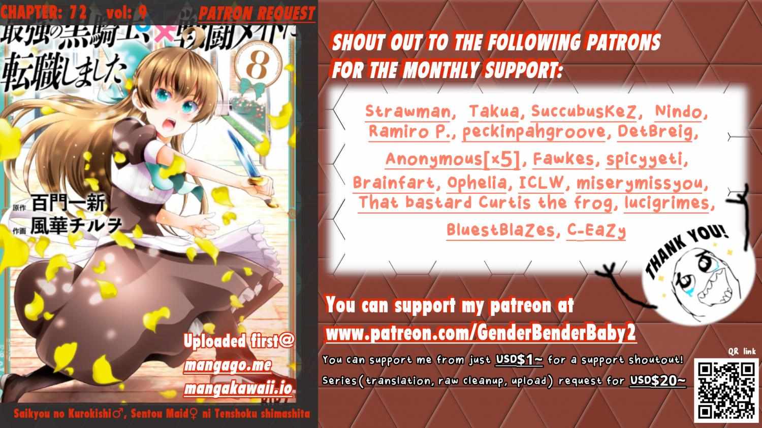 Saikyou No Kurokishi, Sentou Maid Ni Tenshoku Shimashita - Chapter 72 - Page 1