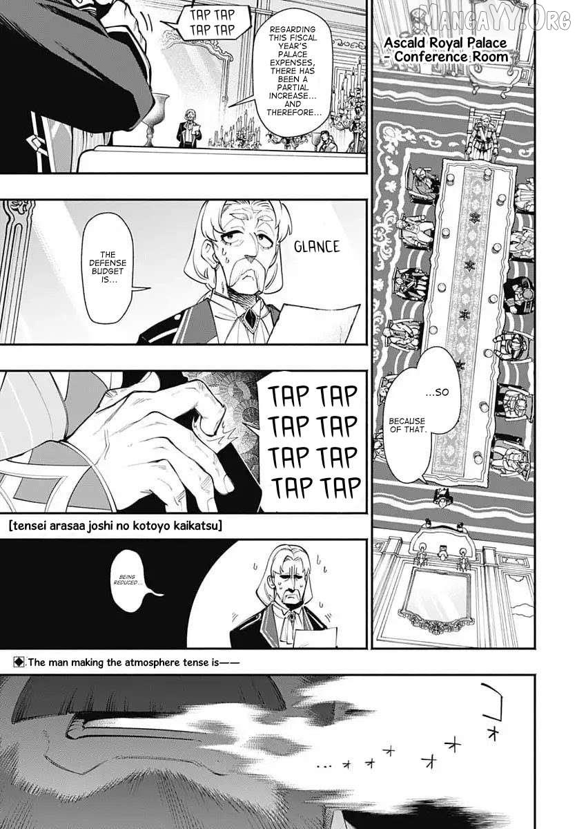 Tensei Arasaa Joshi no Kotoyo Kaikatsu - Seiryaku Kekkon wa Iya na no de, Zatsugaku Chishiki de Tanoshii Kaikaku Life wo Kekkou Shichaimasu! - Chapter 19 - Page 1