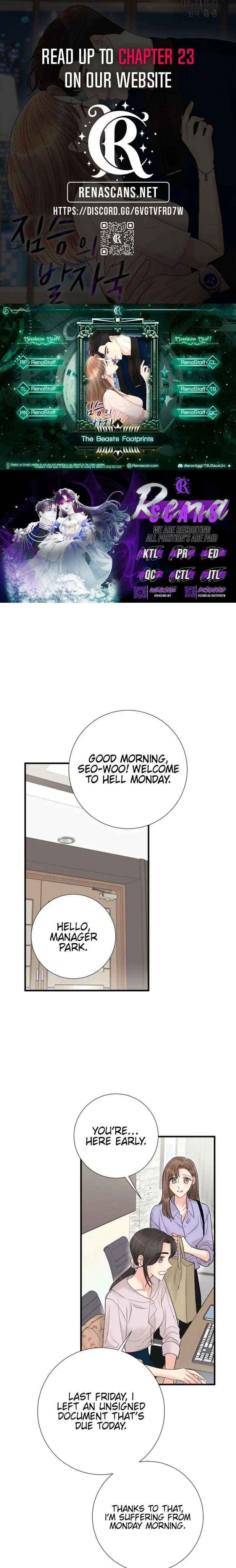 The Beast’s Footprints - Chapter 18 - Page 1