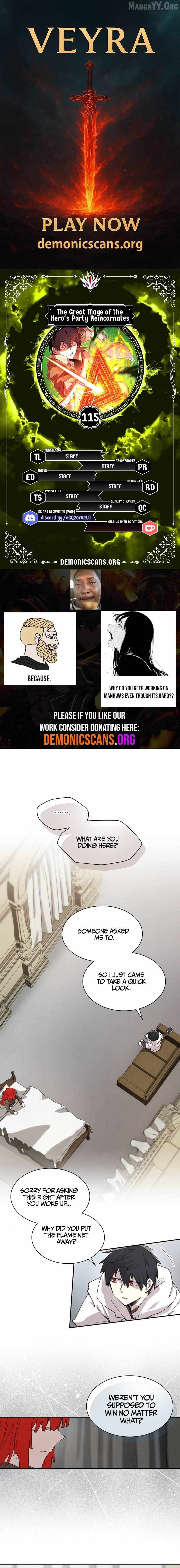 The Great Mage of the Hero’s Party Reincarnates - Chapter 115 - Page 1