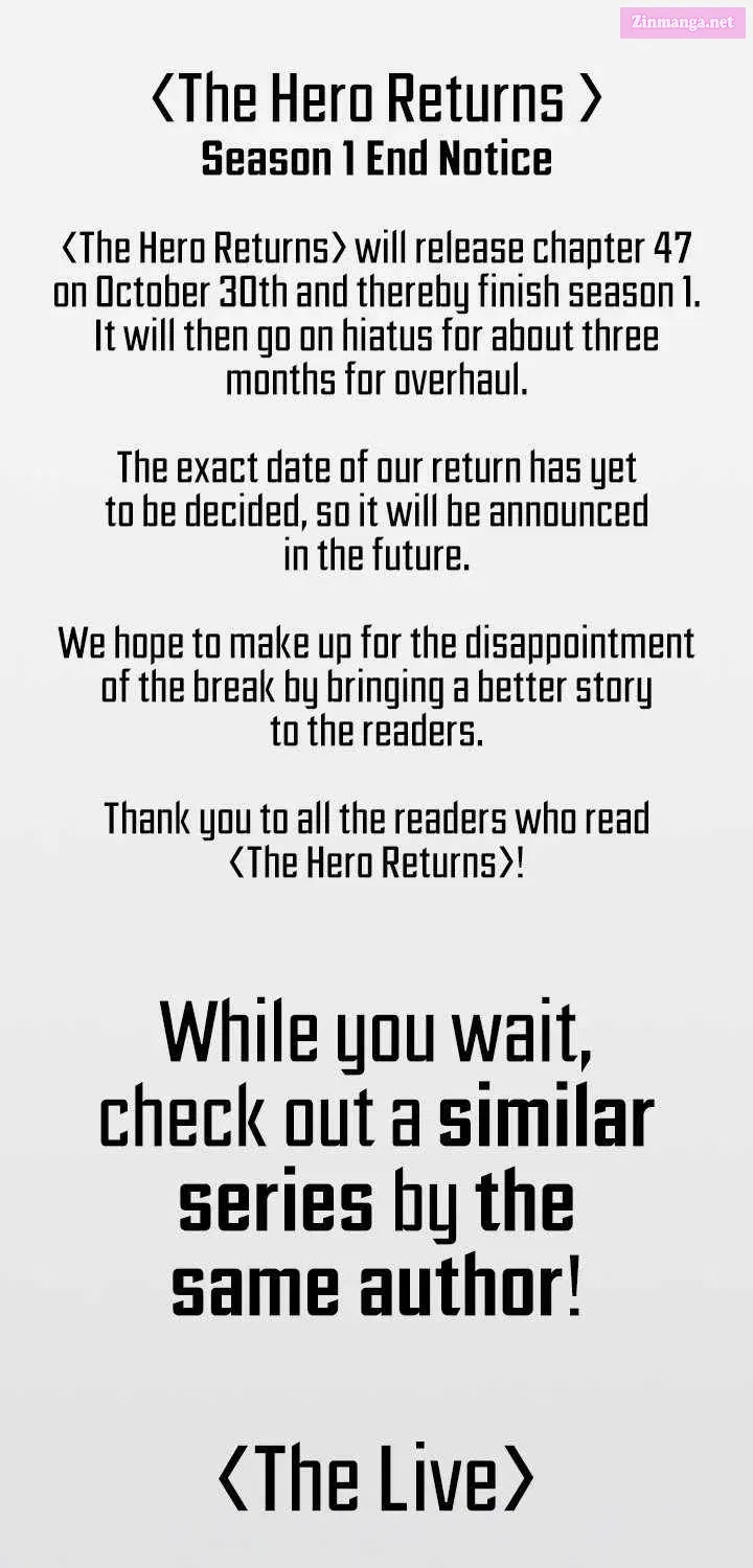 The Hero Returns - Chapter 47.1 - Page 1