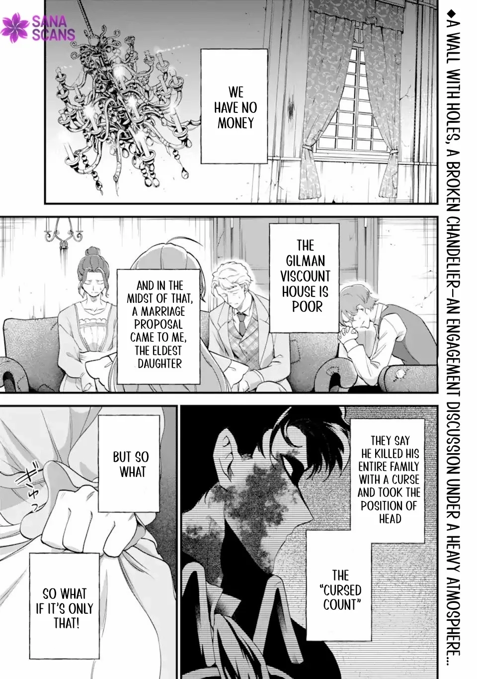 The Poor Noble Lady Wants to Marry the Cursed Earl - Chapter 1 - Page 1