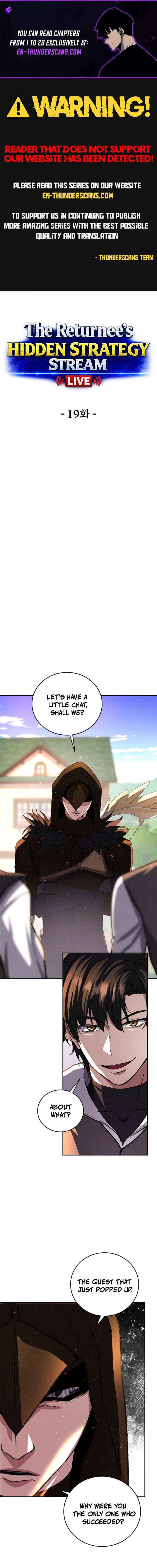 The Returnee’s Hidden Strategy Stream - Chapter 19 - Page 1