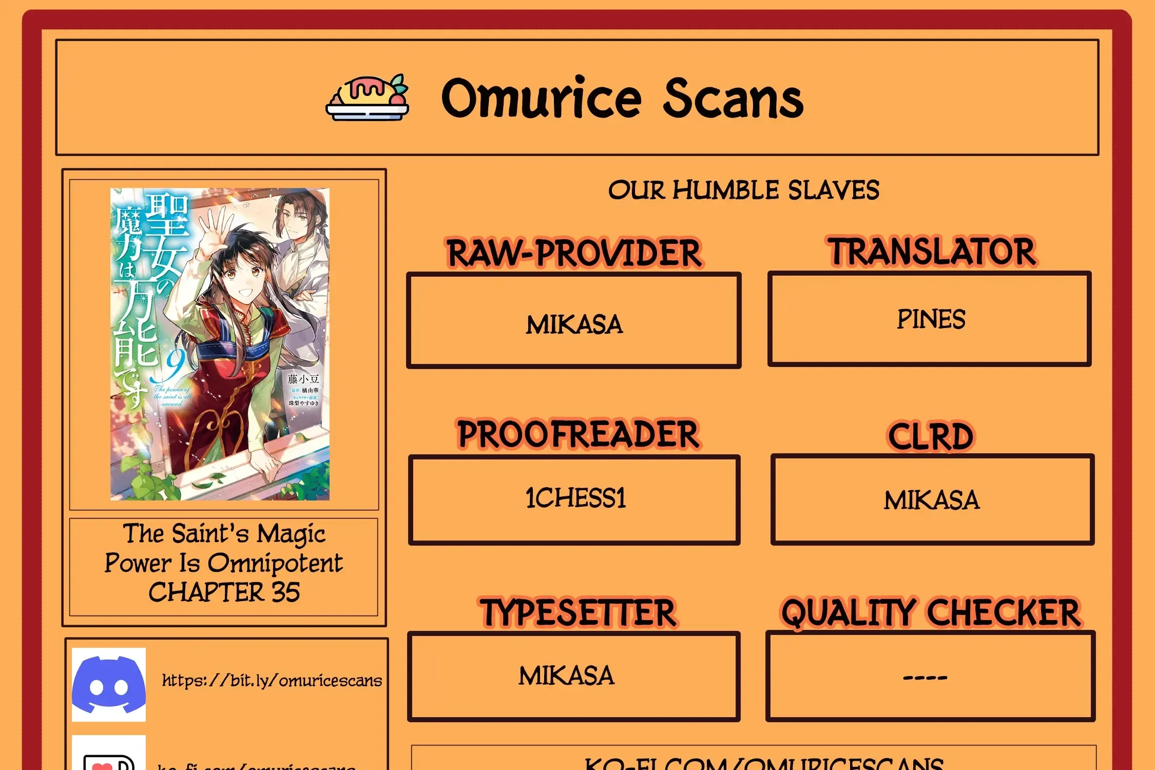 The Saint's Magic Power is Omnipotent - Chapter 35 - Page 1