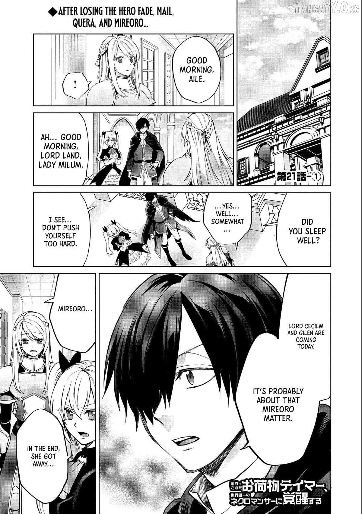 Tsuihou Sareta Onimotsu Tamer, Sekai Yuiitsu No Necromancer Ni Kakusei Suru - Chapter 21.1 - Page 1